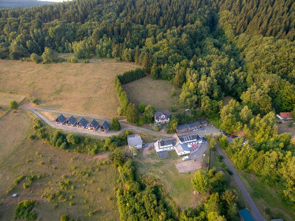 Berggasthof Hohe Klinge bei Trusetal aus der Luft