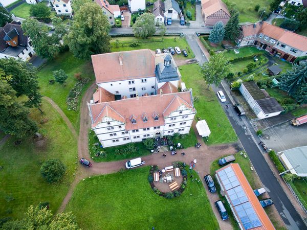 Schloss Wildprechtroda aus der Luft
